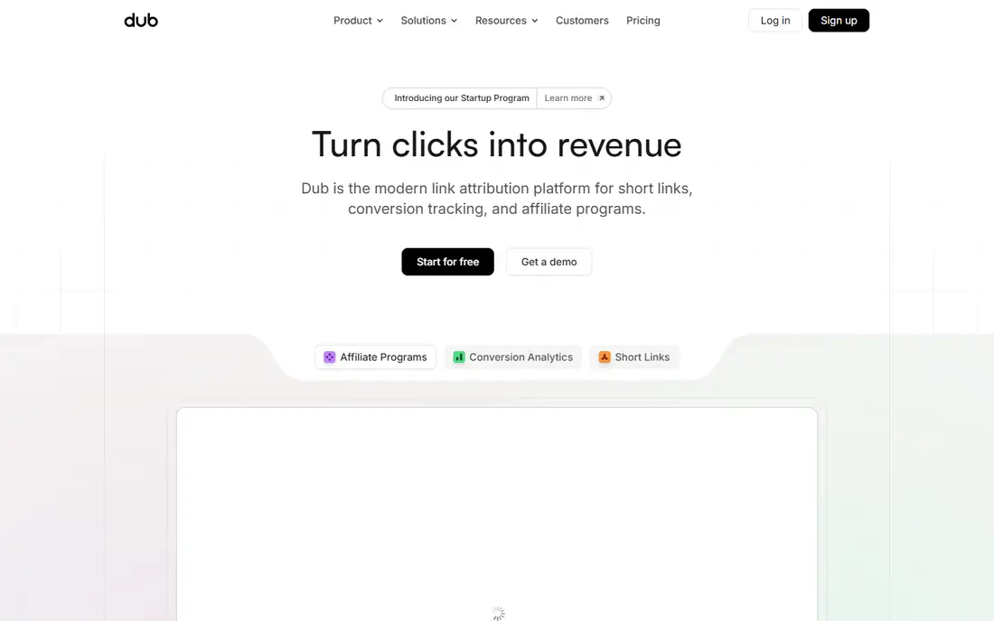 Dub homepage
