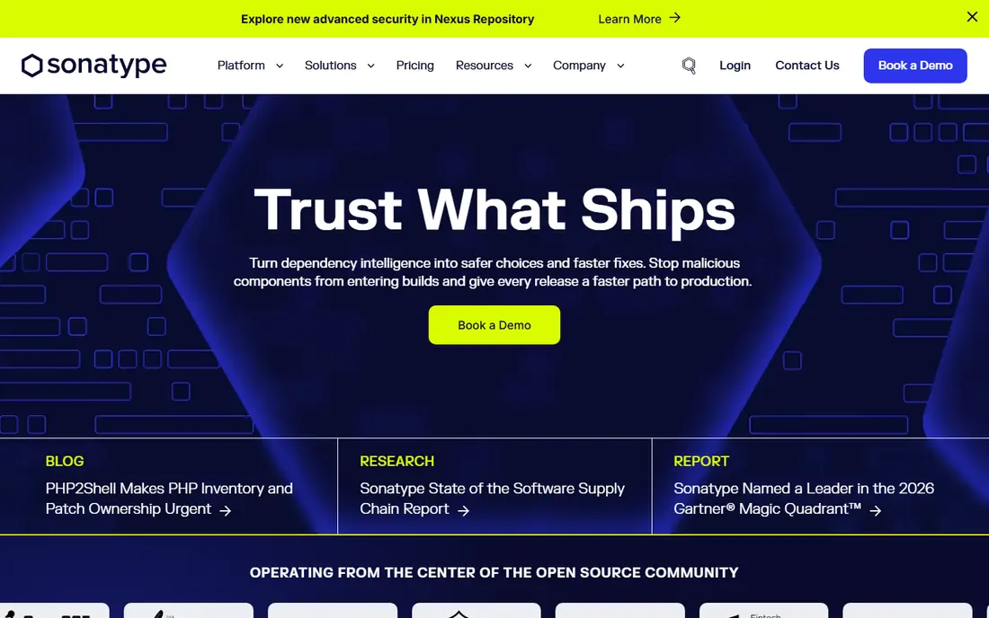 Sonatype Lifecycle homepage