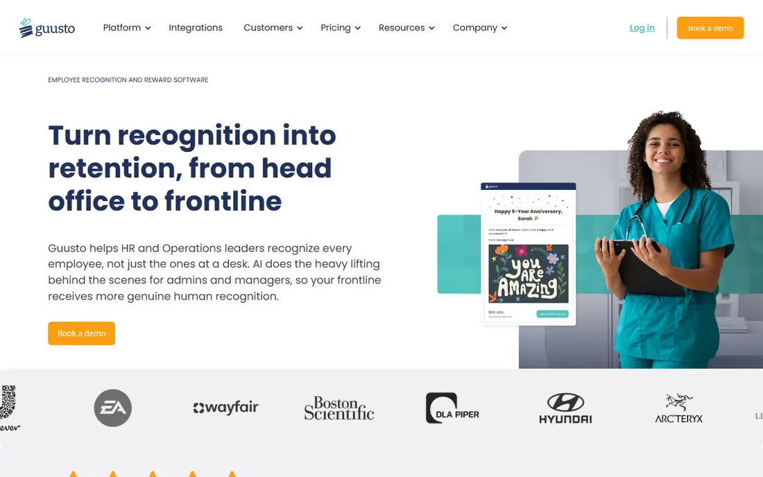 Guusto homepage