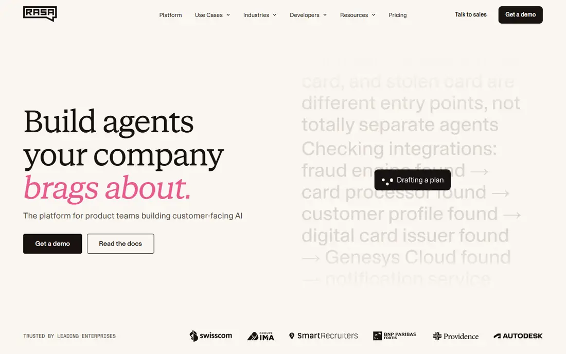 Rasa homepage