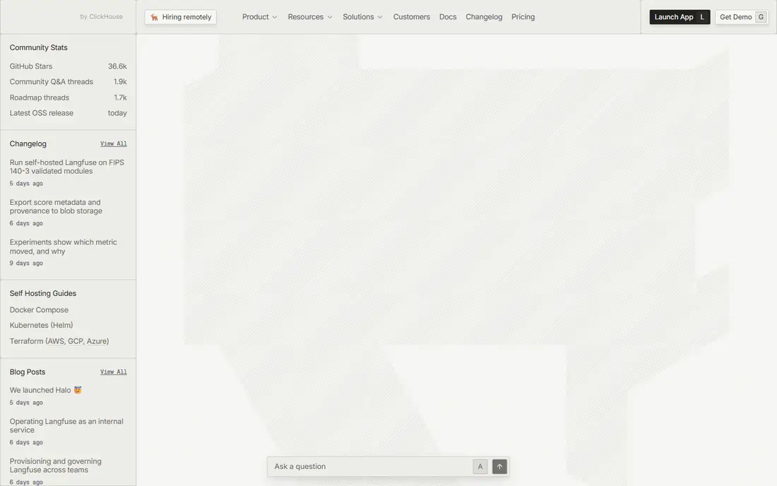 Langfuse homepage