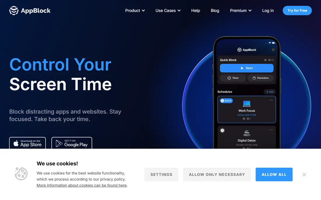 AppBlock homepage