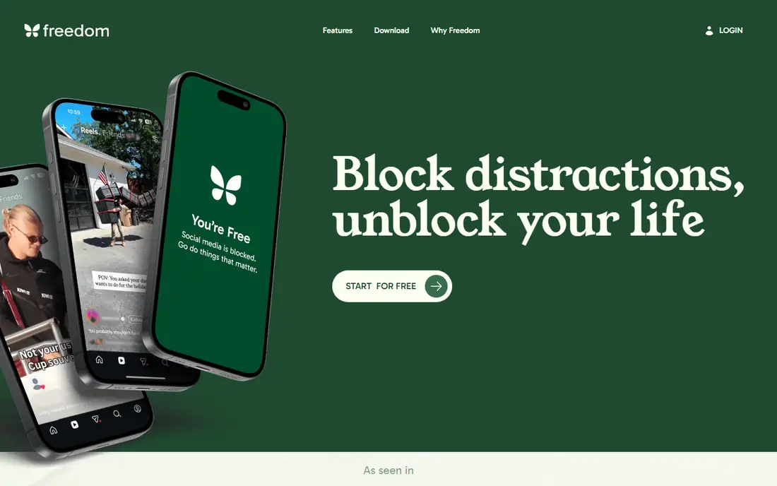 Freedom homepage