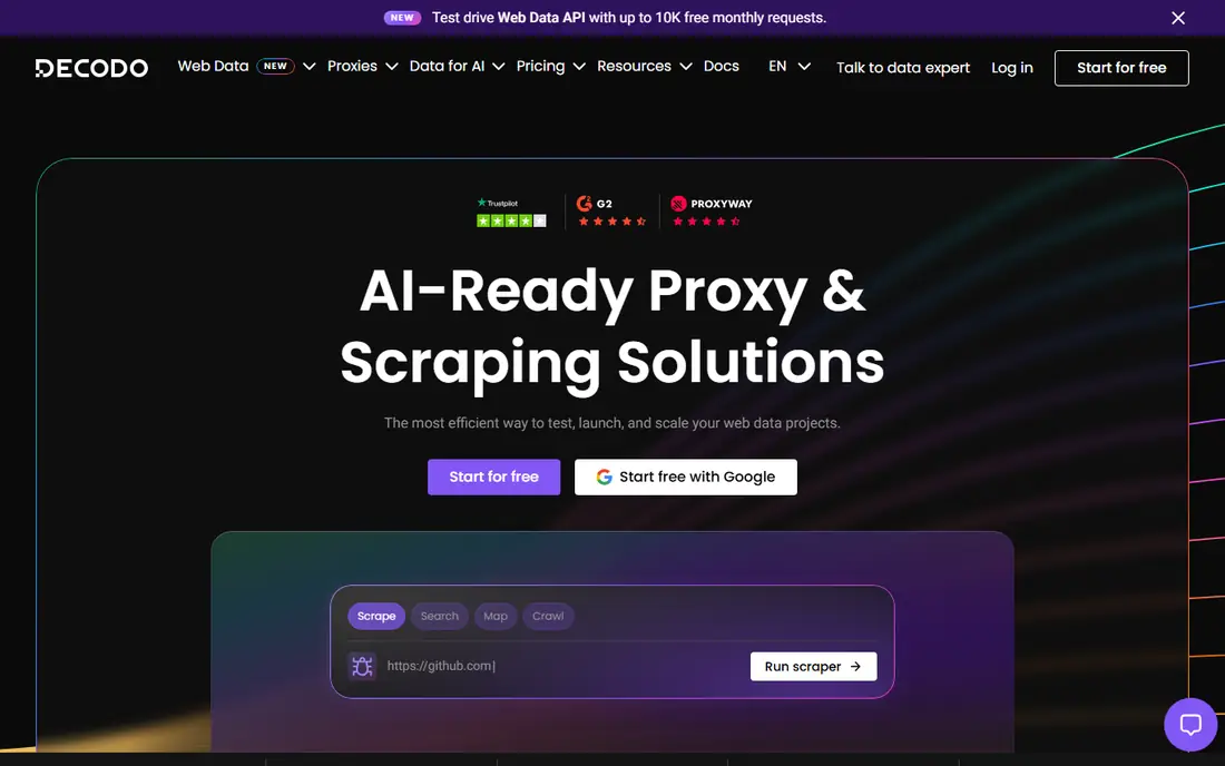 Decodo homepage