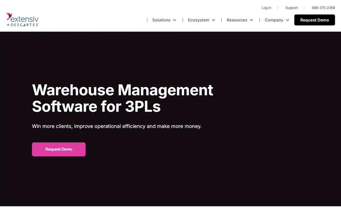 Extensiv Order Manager homepage
