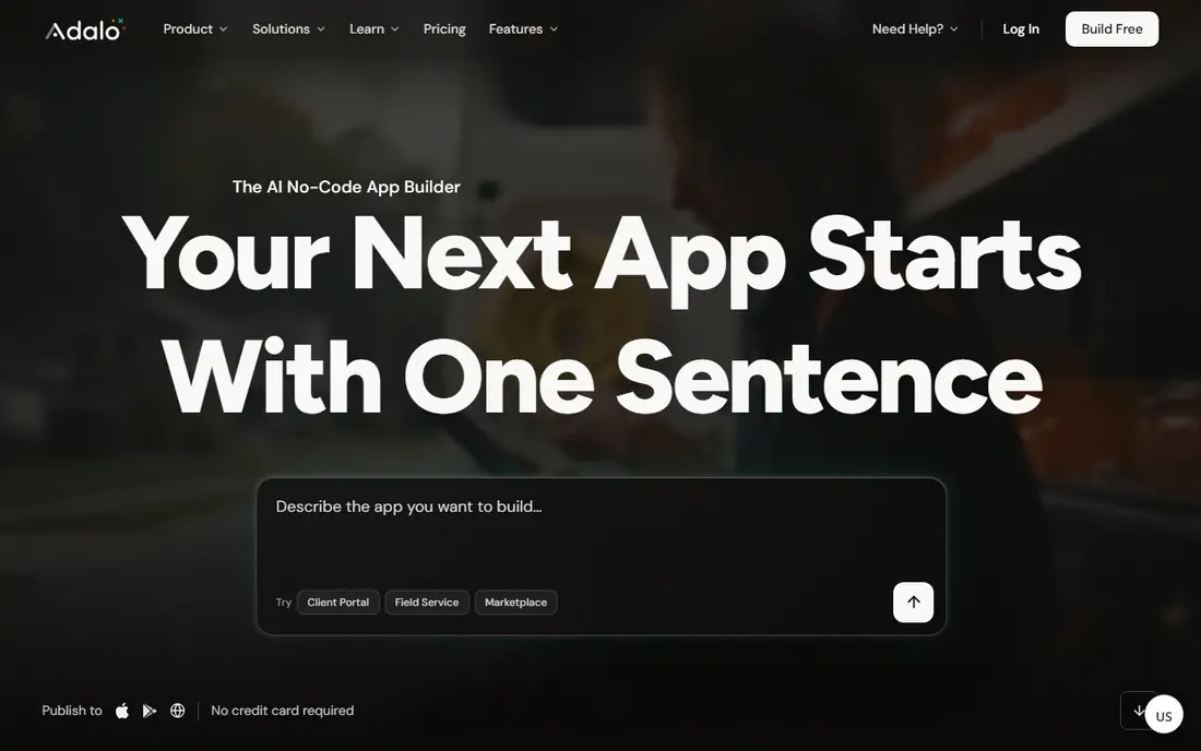 Adalo homepage