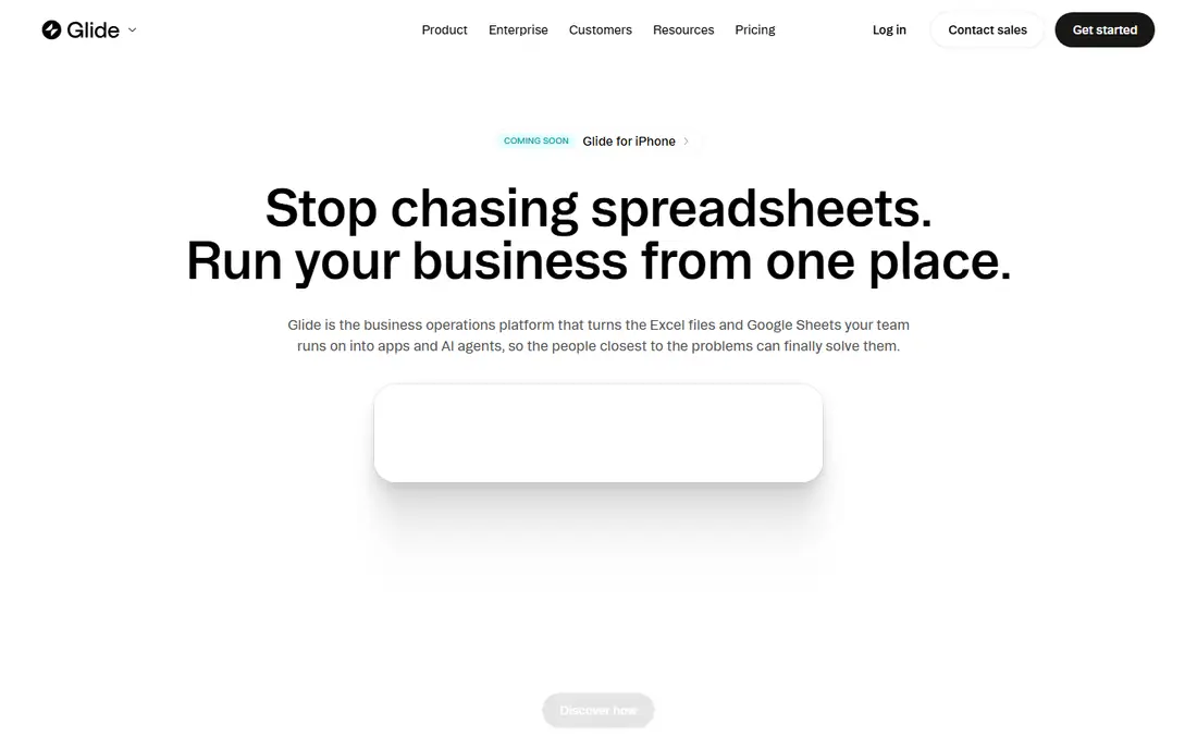 Glide homepage