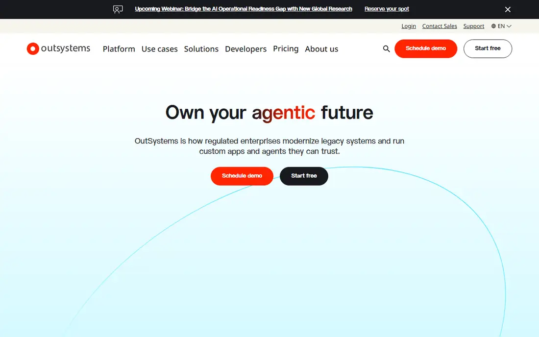 OutSystems homepage