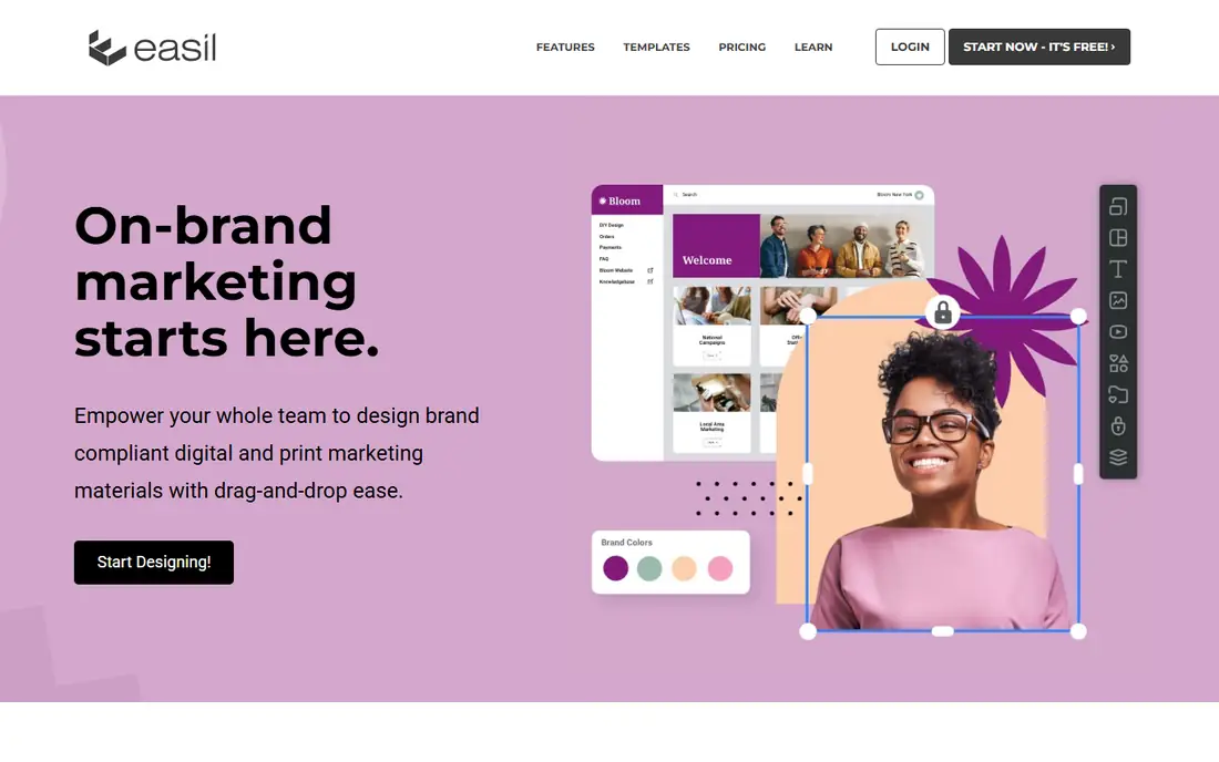 Easil homepage