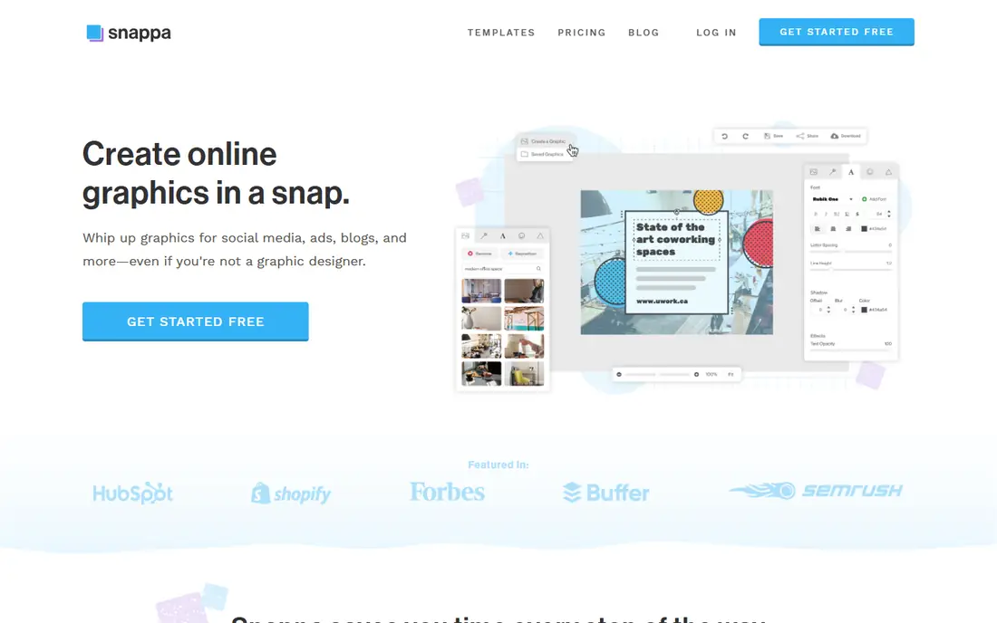 Snappa homepage