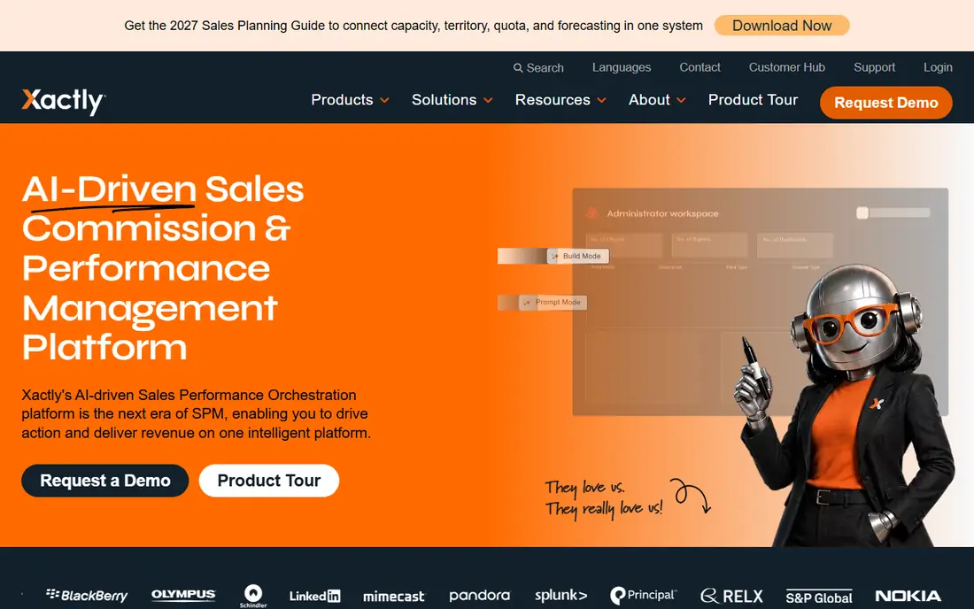 Xactly homepage