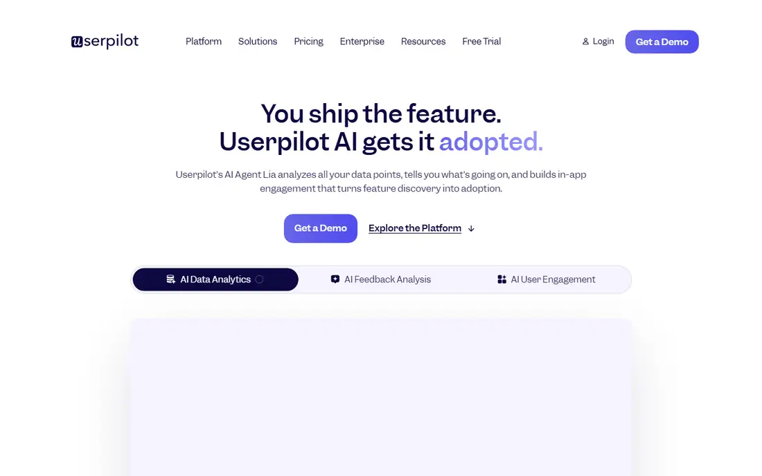Userpilot homepage