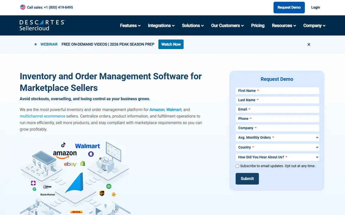 SellerCloud homepage