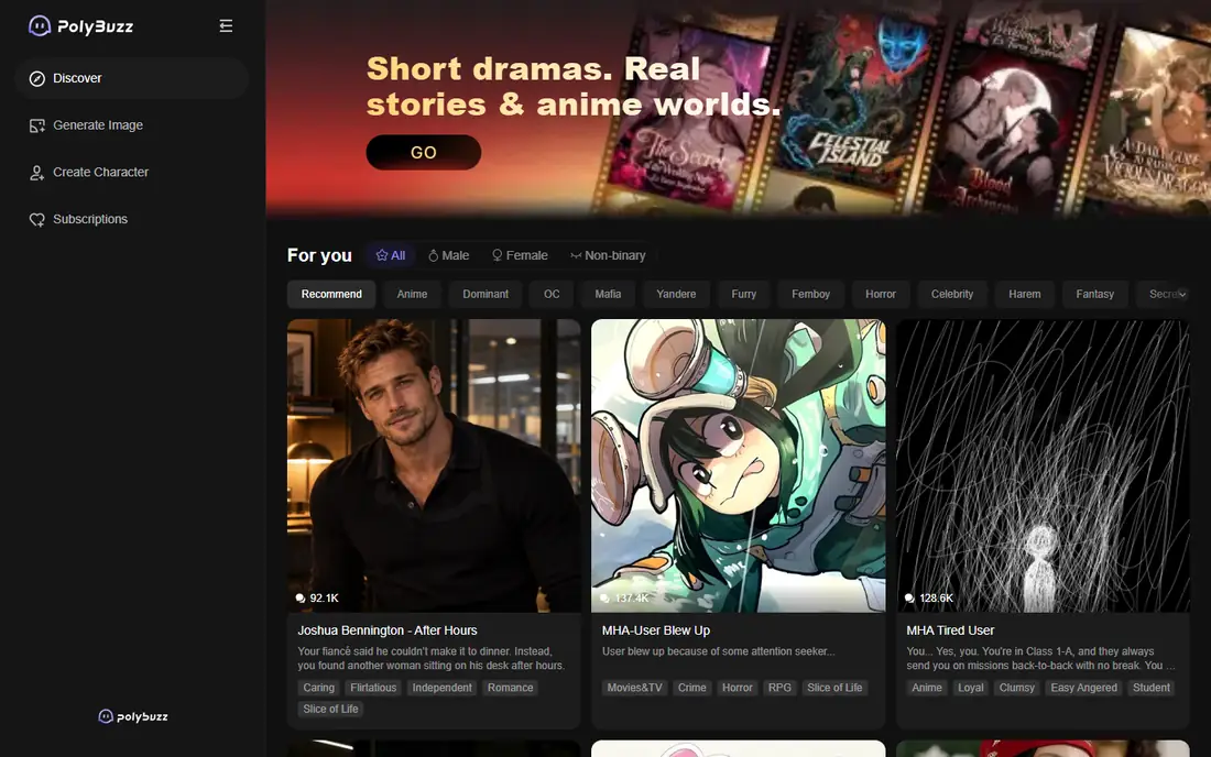 PolyBuzz homepage