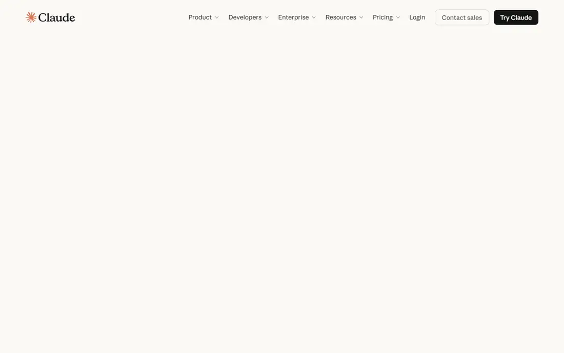 Claude homepage