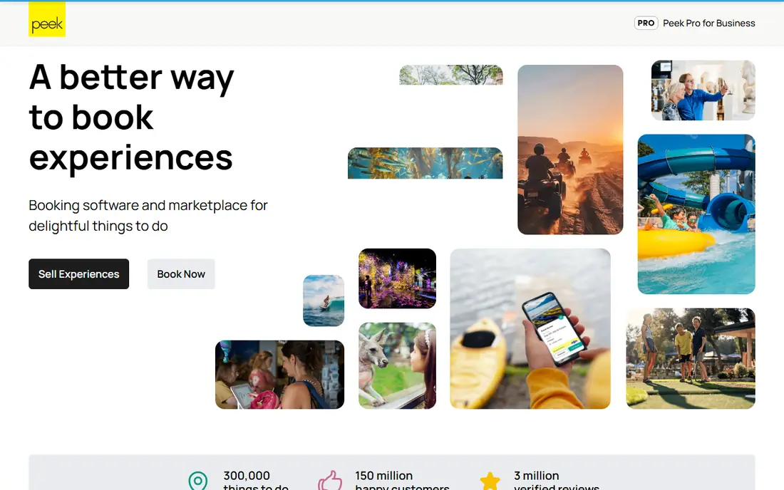 Peek Pro homepage