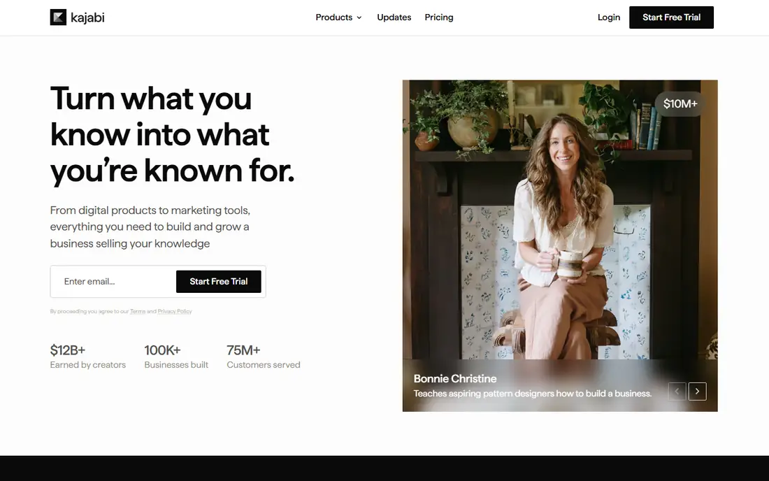 Kajabi homepage