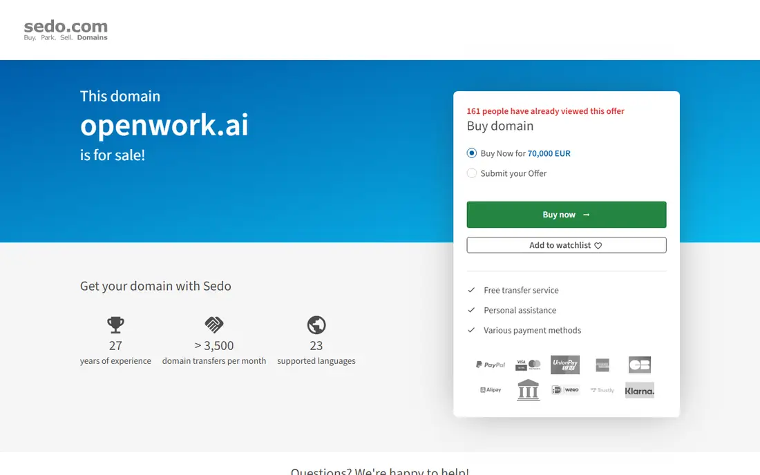 OpenWork homepage