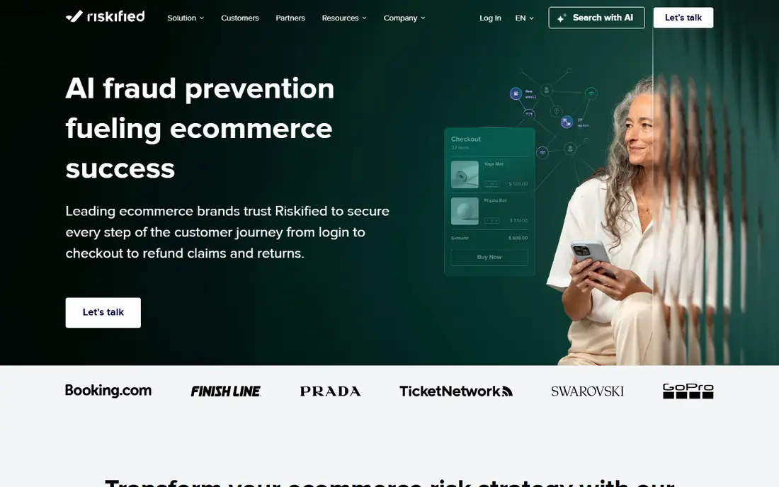 Riskified homepage