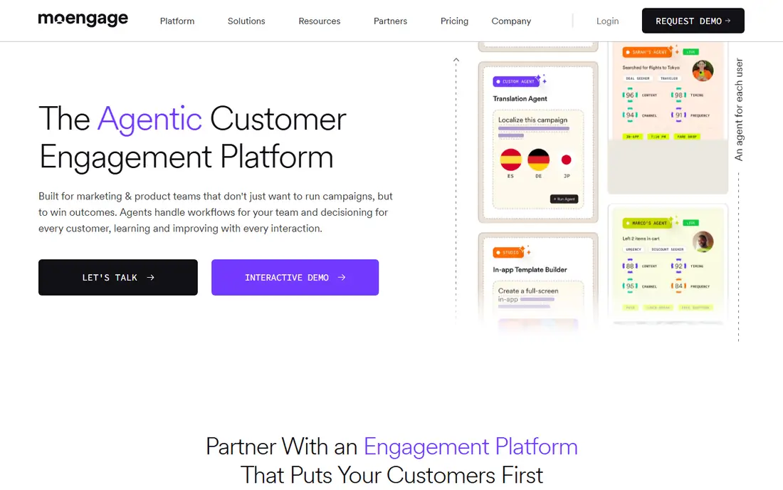 MoEngage homepage