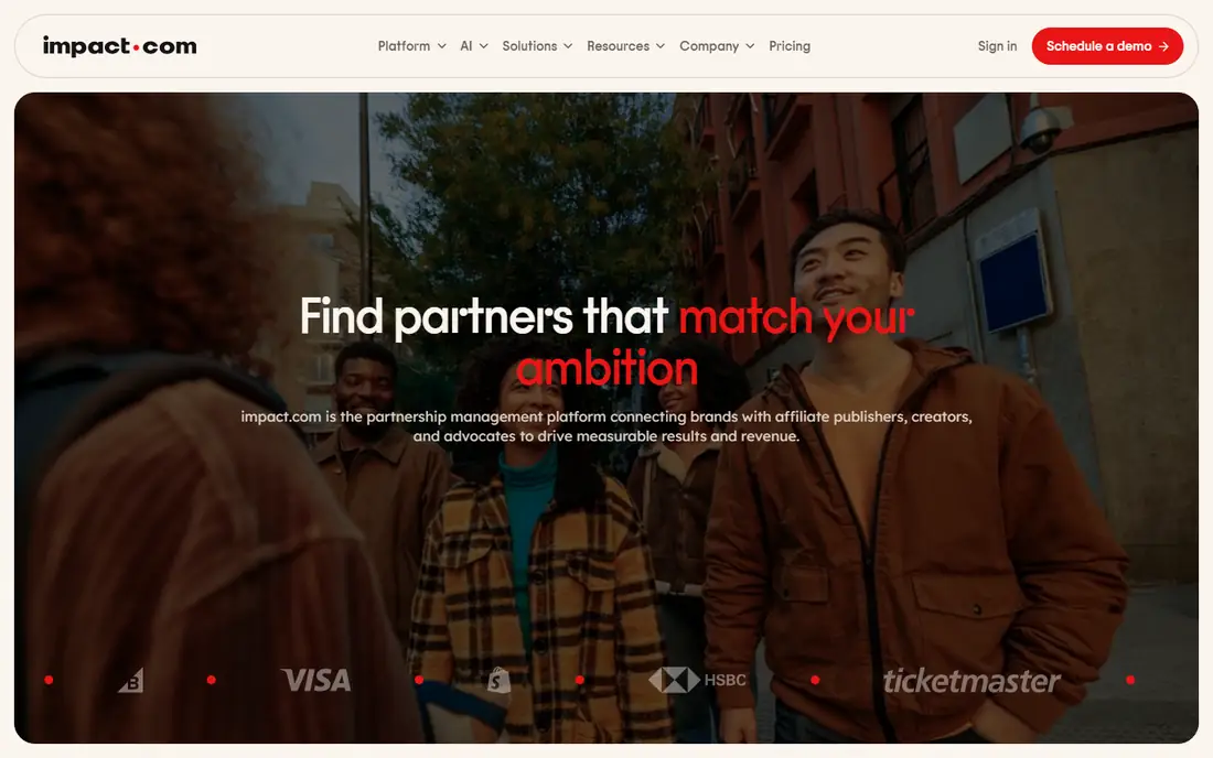 Impact homepage