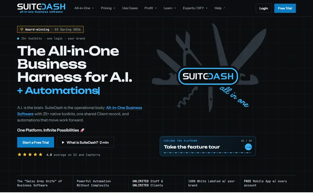 SuiteDash homepage