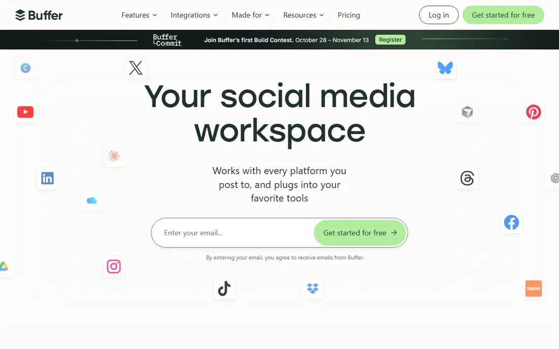 Buffer homepage