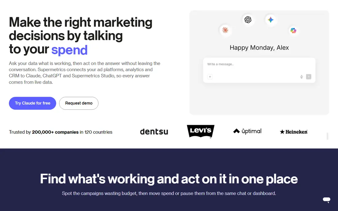 Supermetrics homepage