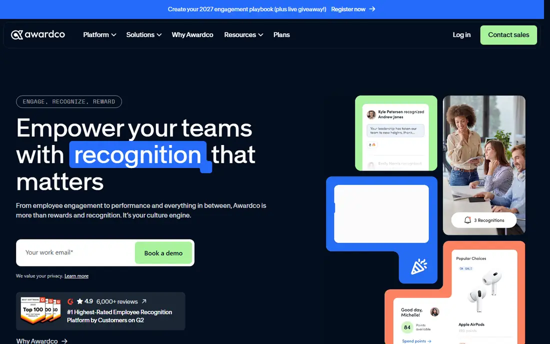 Awardco homepage