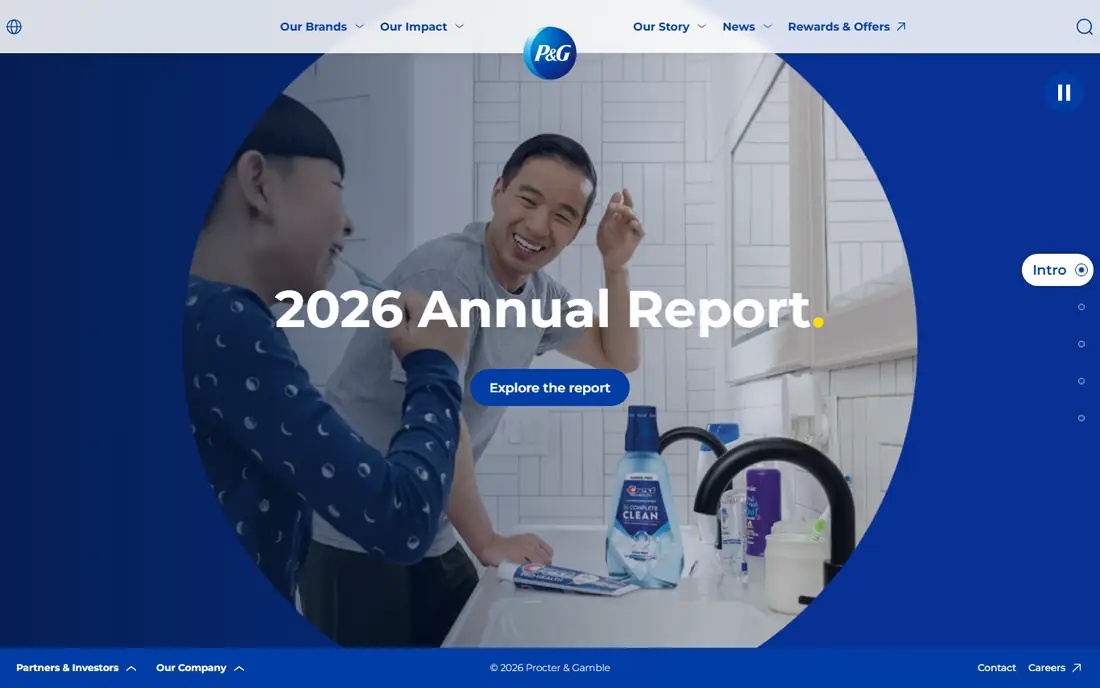 Procter and Gamble homepage