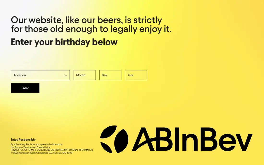 Anheuser-Busch InBev homepage