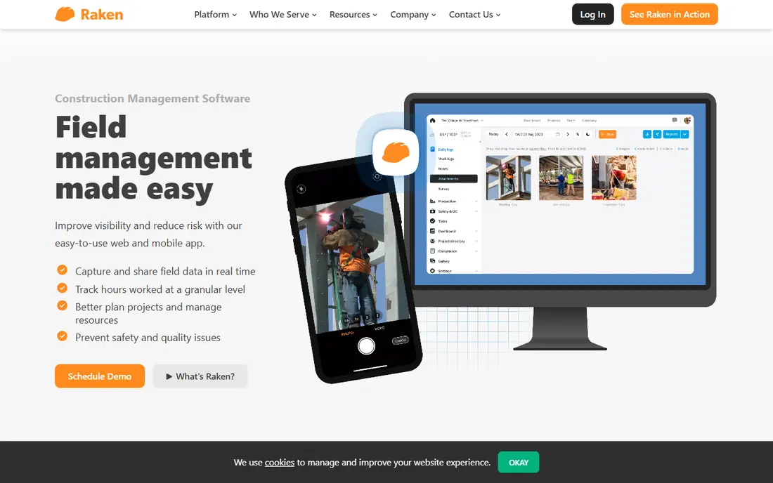 Raken homepage
