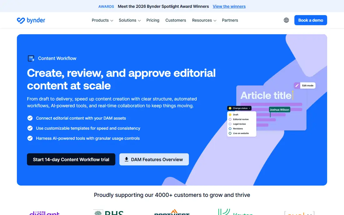 GatherContent homepage