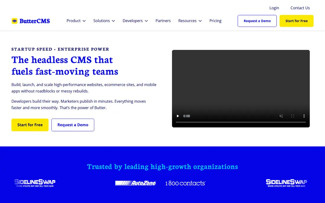 ButterCMS homepage
