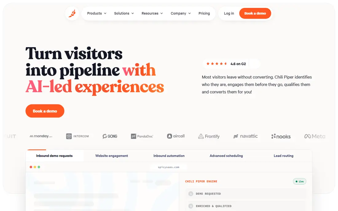 Chili Piper homepage