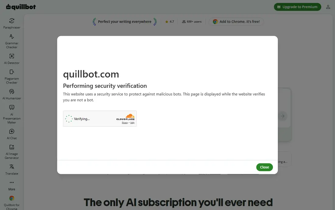 QuillBot homepage