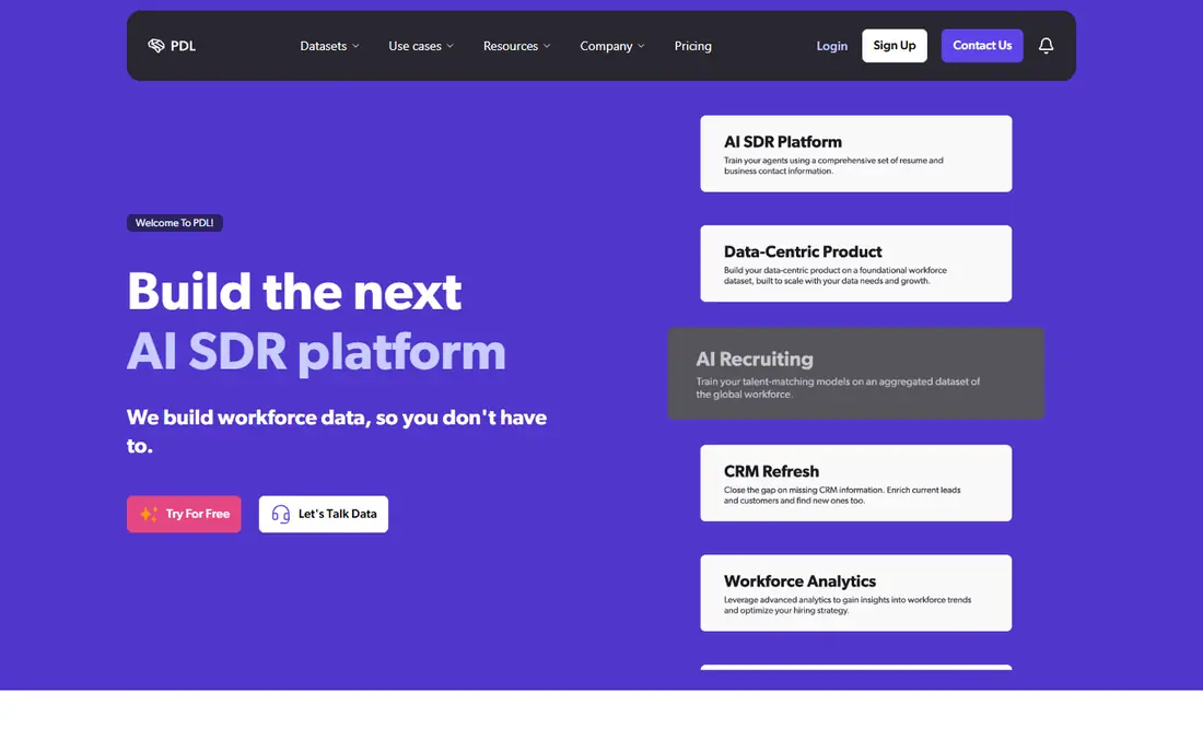People Data Labs homepage