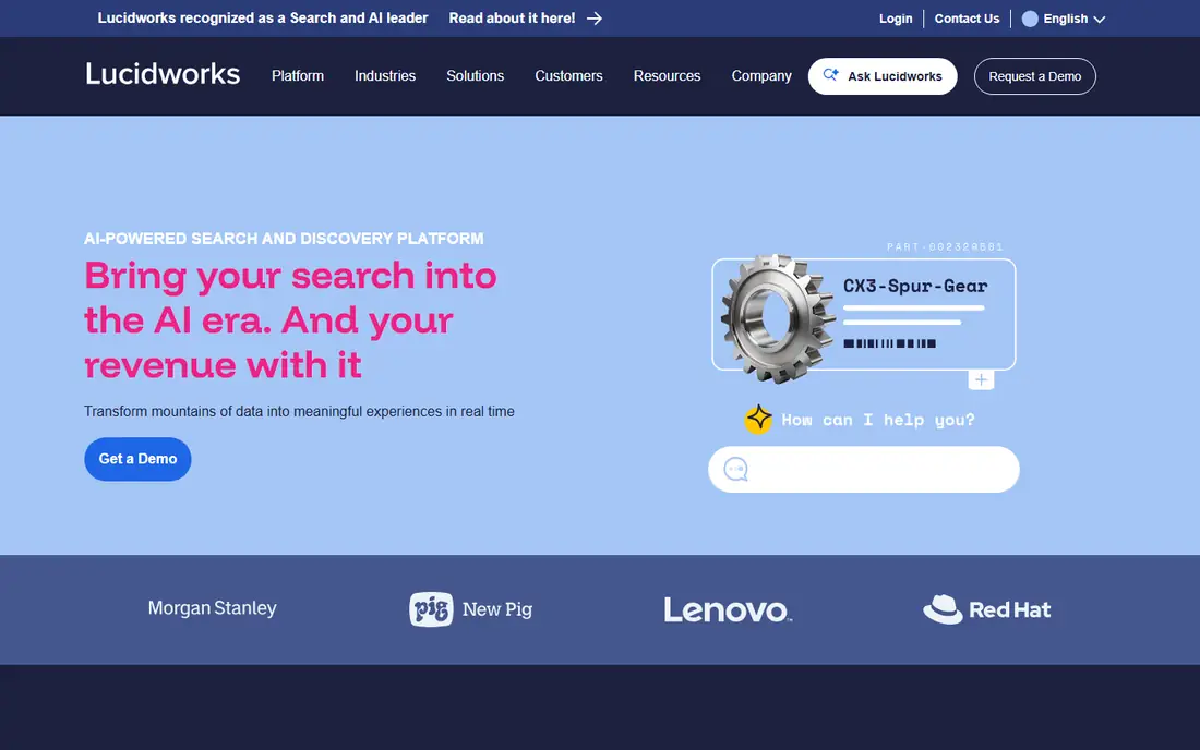 Lucidworks homepage