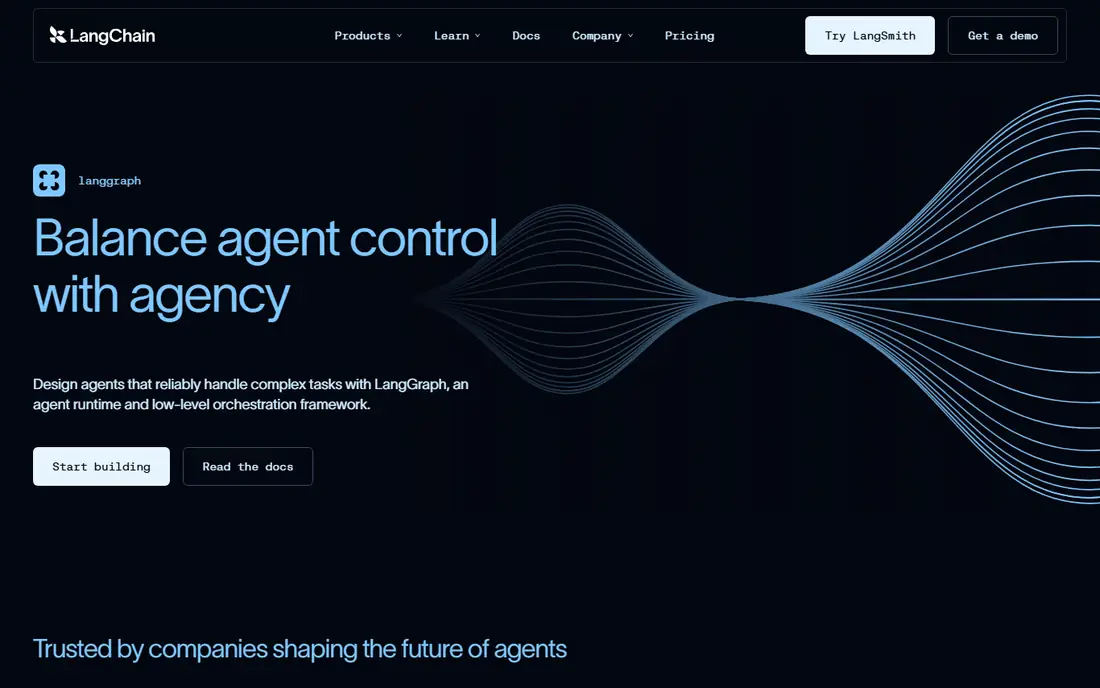 LangGraph homepage