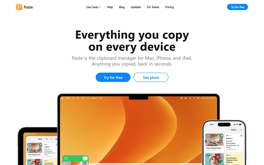 Paste homepage