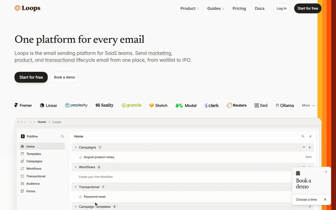 Loops homepage