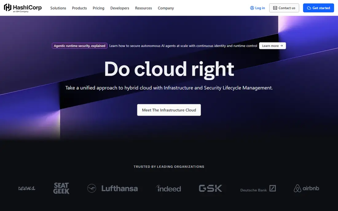 HashiCorp Vault homepage