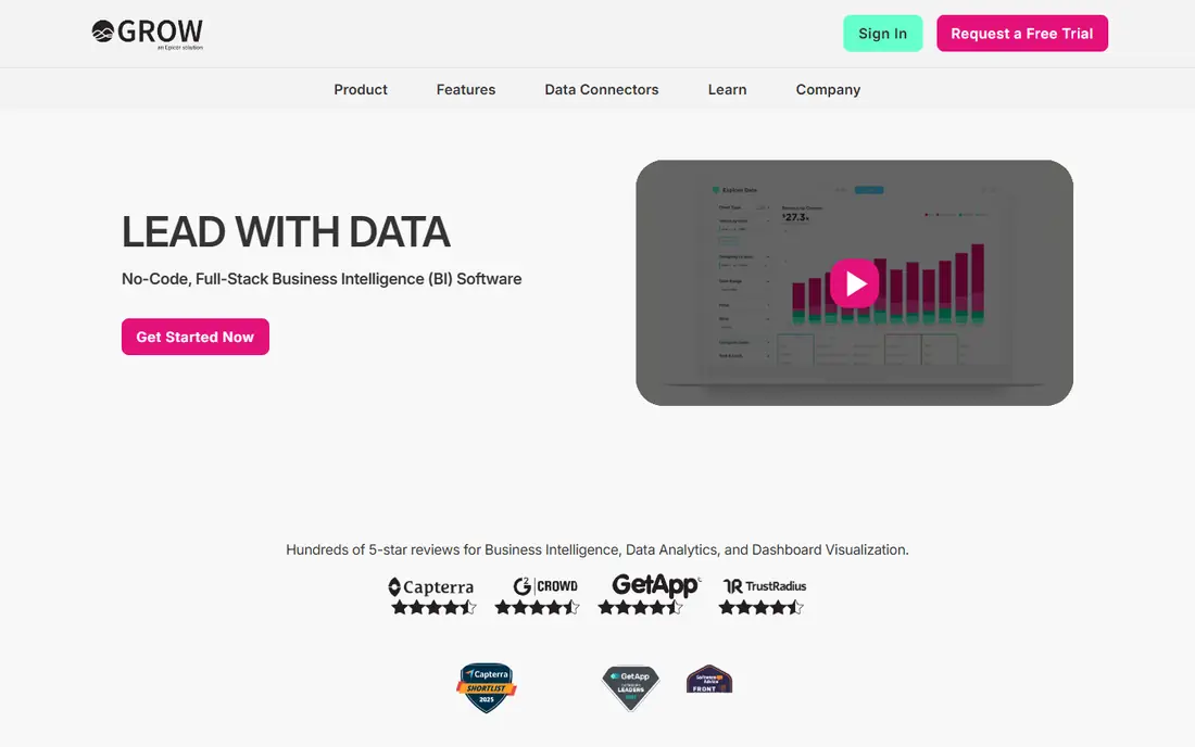 Grow homepage