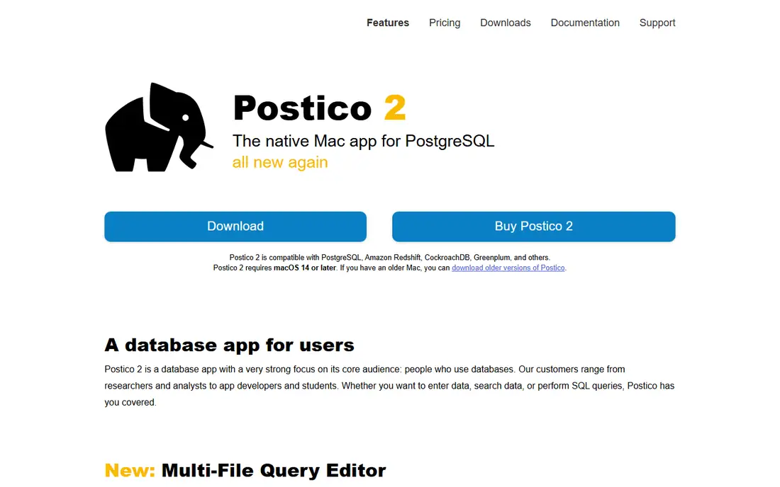 Postico homepage