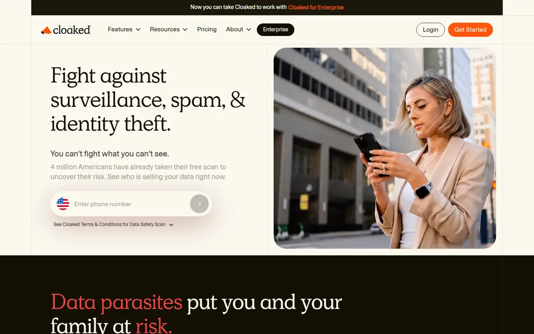 Cloaked homepage