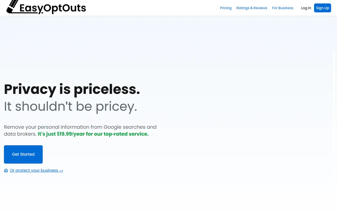 EasyOptOuts homepage