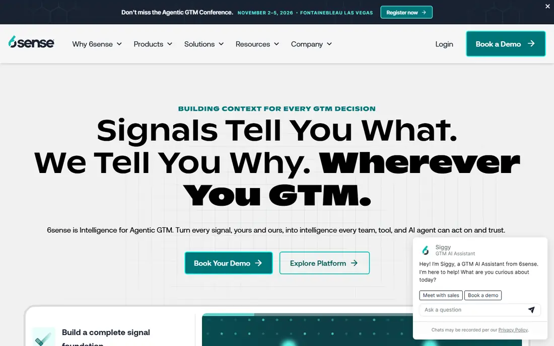 6sense homepage