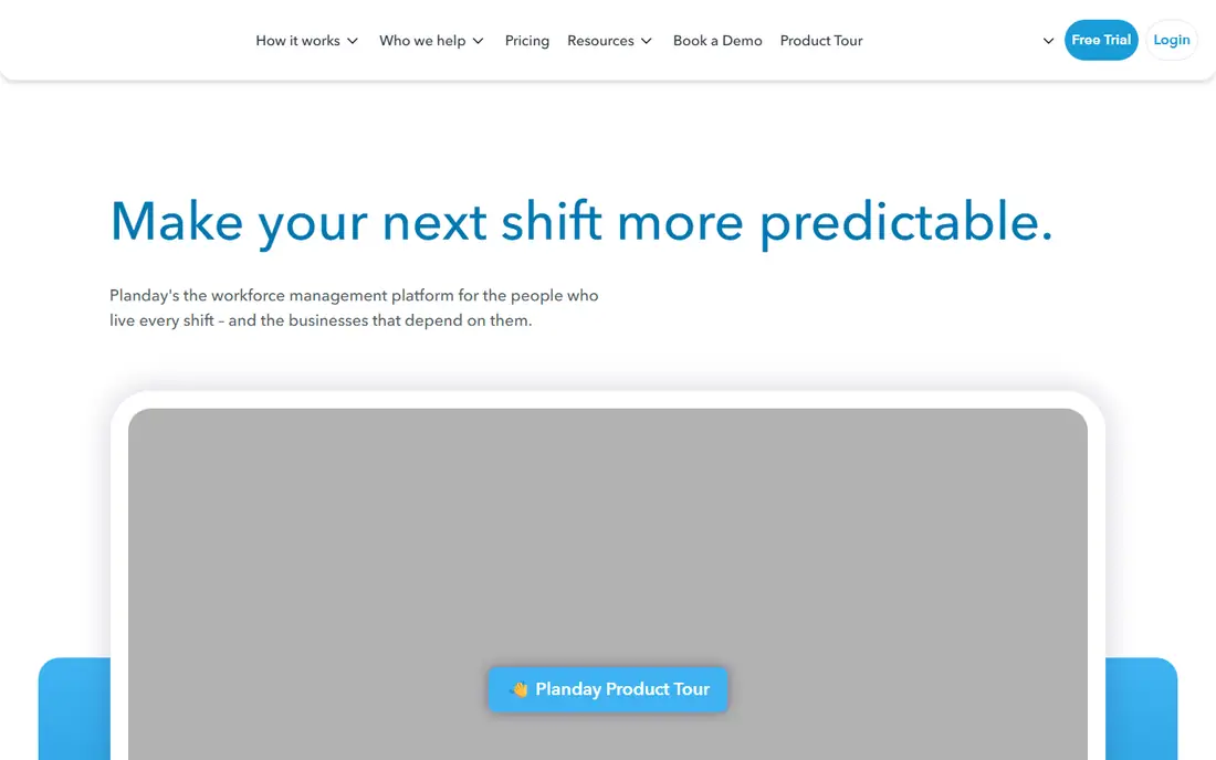 Planday homepage
