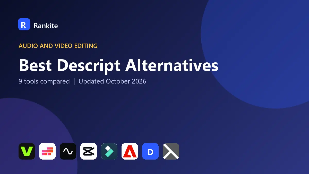 Best Descript Alternatives in 2026: 9 Tools Compared