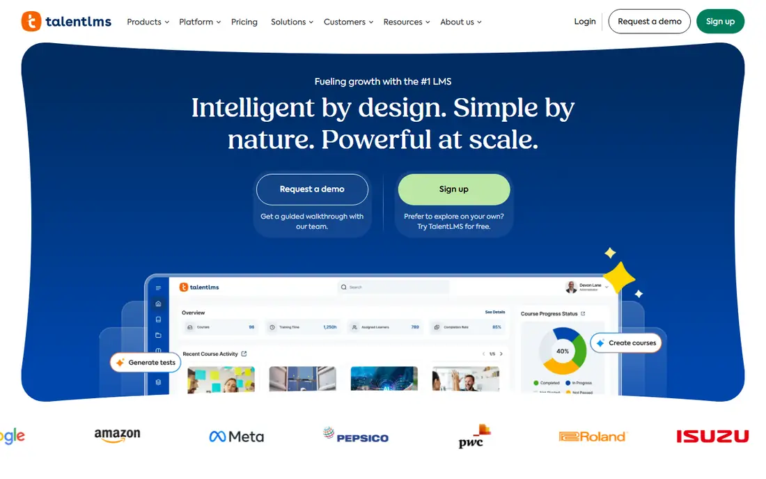 TalentLMS homepage